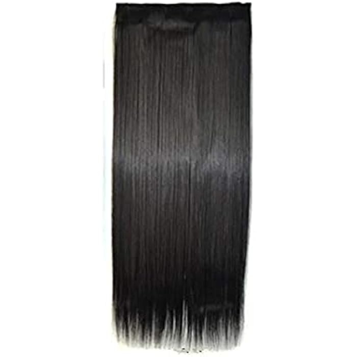 DILLARDS Women Black Natural Look 5 Clips Hair Extension Straight - Image 4